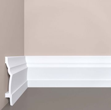 Плинтус напольный Bello Deco (Белло Деко) XPS BD П19 2000х18х120 мм, Белый 00-00105369