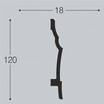 Плинтус напольный Bello Deco (Белло Деко) XPS BD П19 2000х18х120 мм, Белый 00-00105369