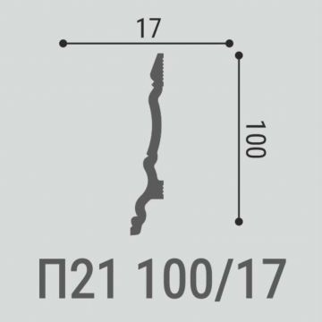 Плинтус напольный Bello Deco (Белло Деко) XPS BD П21 2000х17х100 мм, Белый 00-00105484