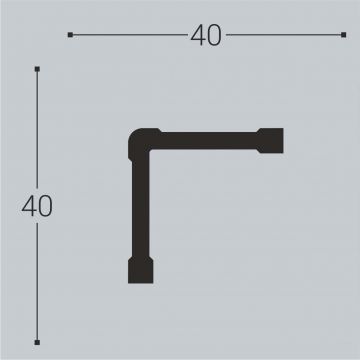 Угол из дюрополимера Bello Deco (Белло Деко) XPS BD У4 2000х40х40 мм, 00-00104570