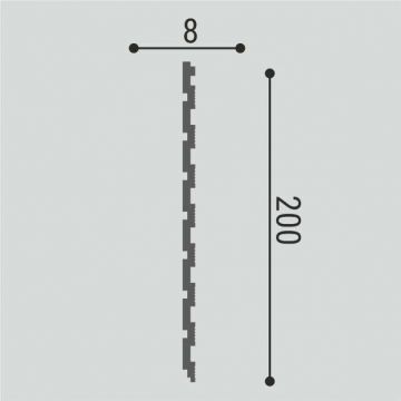 Декоративная стеновая панель Bello Deco (Белло Деко) XPS BD СП 06/3 3000х200х8 мм, 00-00107092