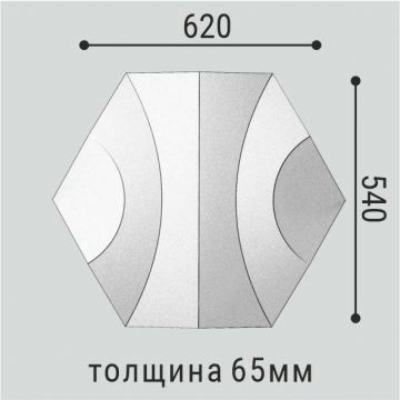 Декоративная стеновая панель Bello Deco (Белло Деко) XPS BD СП 18 620х540х65 мм, 00-00108552