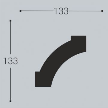Декоративный угол к молдингу Bello Deco (Белло Деко) М12У1 133х133 мм, 00-00104618