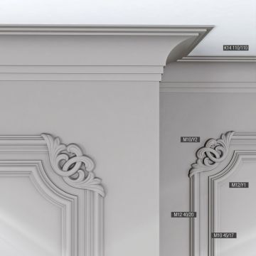 Декоративный угол к молдингу Bello Deco (Белло Деко) М12У1 133х133 мм, 00-00104618