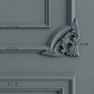 Декоративный угол к молдингу Bello Deco (Белло Деко) PS М12У2 225х225 мм, 00-00104777