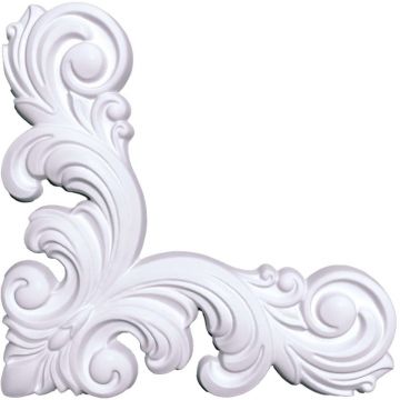 Декоративный угол к молдингу Bello Deco (Белло Деко) PS УУ1 190х190 мм, 00-00108353