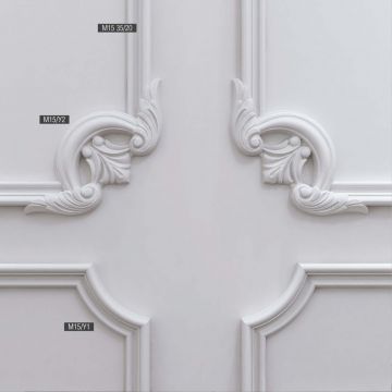 Декоративный угол к молдингу Bello Deco (Белло Деко) PU М15У1 117х117 мм, 00-00105121