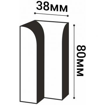 Угол внутренний Bello Deco (Белло Деко) BD PS П 16 38х19х80 мм, КА-00001519