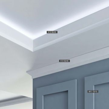 Карниз потолочный Bello Deco (Белло Деко) XPS BD К12 2000х40х60 мм, 00-00104335