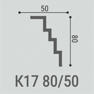 Карниз потолочный Bello Deco (Белло Деко) XPS BD К17 2000х50х80 мм, 00-00106135