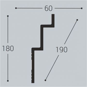 Карниз потолочный Bello Deco (Белло Деко) XPS BD К24 2000х60х180 мм, КА-00000752