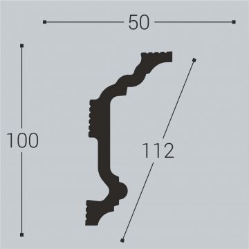 Карниз потолочный Bello Deco (Белло Деко) XPS BD К4 2000х50х100 мм, 00-00004636