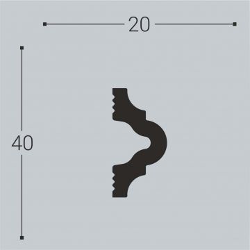 Молдинг Bello Deco (Белло Деко) XPS BD М12 2000х20х40 мм, 00-00106807