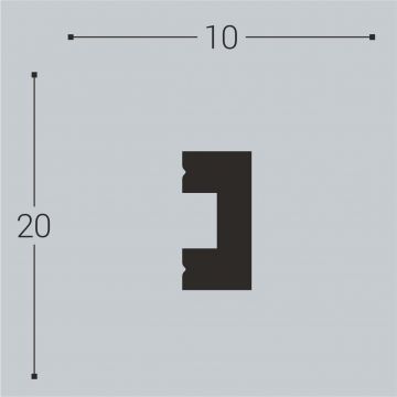 Молдинг Bello Deco (Белло Деко) XPS BD М19 2000х10х20 мм, 00-00104835
