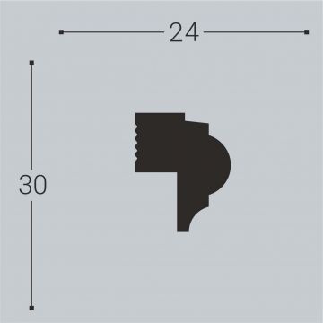 Молдинг Bello Deco (Белло Деко) XPS BD М21 2000х24х30 мм, 00-00107481