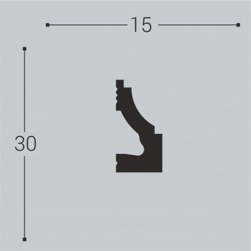 Молдинг Bello Deco (Белло Деко) XPS BD М22 2000х15х30 мм, 00-00108559