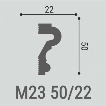 Молдинг Bello Deco (Белло Деко) XPS BD М23 2000х22х50 мм, 00-00107482