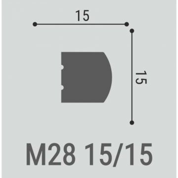 Молдинг Bello Deco (Белло Деко) XPS BD М28 2000х15х15 мм, 00-00107644
