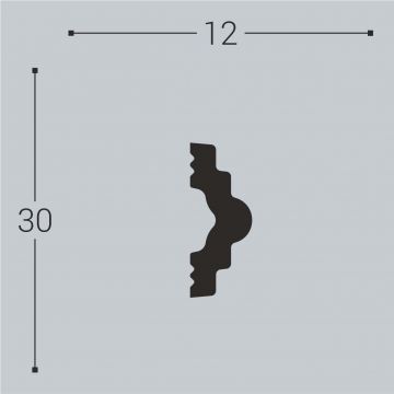 Молдинг Bello Deco (Белло Деко) XPS BD М3 2000х12х30 мм, 00-00107202