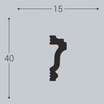 Молдинг Bello Deco (Белло Деко) XPS BD М4 2000х15х40 мм, 00-00004624