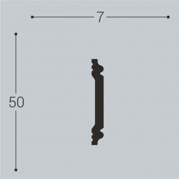 Молдинг Bello Deco (Белло Деко) XPS BD М5 2000х7х50 мм, 00-00106422