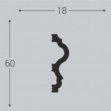 Молдинг Bello Deco (Белло Деко) XPS BD М6 2000х18х60 мм, 00-00106414
