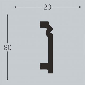 Завершающий элемент Bello Deco (Белло Деко) BD PS П 3 50х20х80 мм, Белый КА-00001510 (2 шт.)