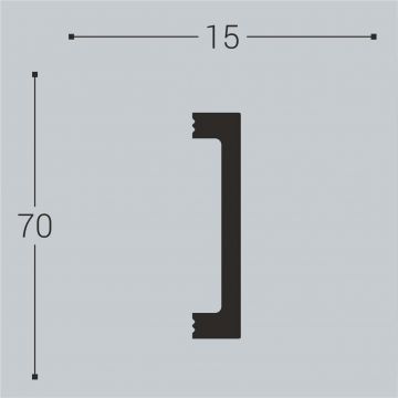 Дверной наличник Bello Deco (Белло Деко) XPS BD Н17 2200х15х70 мм, 00-00105279