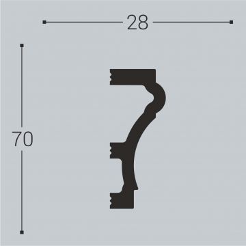 Дверной наличник Bello Deco (Белло Деко) XPS BD Н7 2200х28х70 мм, 00-00106505
