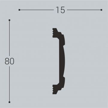 Дверной наличник Bello Deco (Белло Деко) XPS BD Н8 2200х15х80 мм, 00-00106417