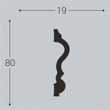 Дверной наличник Bello Deco (Белло Деко) XPS BD Н9 2200х19х80 мм, 00-00106251