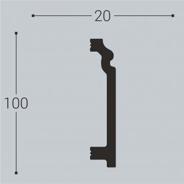 Завершающий элемент Bello Deco (Белло Деко) BD PS П 4 50х20х100 мм, Белый КА-00001515 (2 шт.)