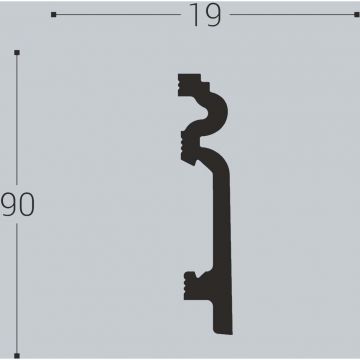 Плинтус напольный Bello Deco (Белло Деко) XPS BD П14 2000х19х90 мм, Белый 00-00106506