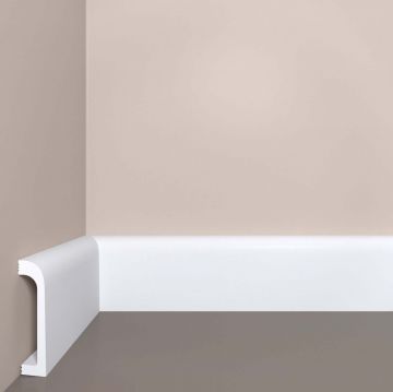 Плинтус напольный Bello Deco (Белло Деко) XPS BD П16 2000х19х80 мм, Белый 00-00106391