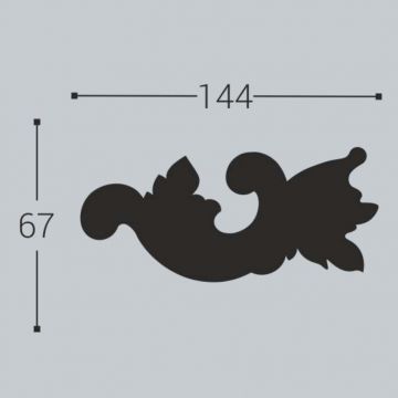 Декоративный угол к молдингу Bello Deco (Белло Деко) PS М10Н1 144х67 мм, 00-00108342 (2 шт.)