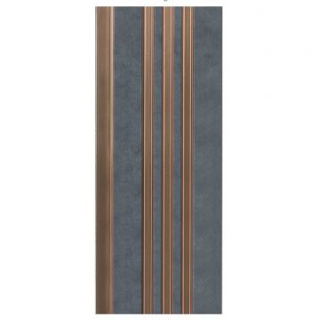 Декоративная панель My step (Май Стэп) Wall panels Темно-серый с вставками оттенка шампань 2900х123,7х12 мм, MSP112