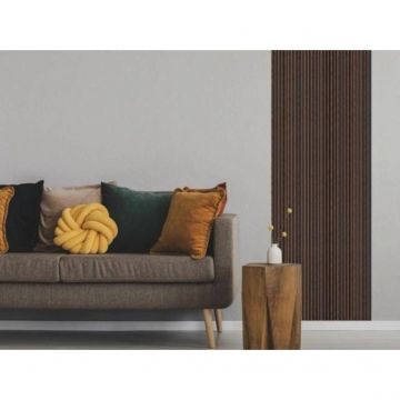 Декоративная панель My step (Май Стэп) Wall panels Коричневый с черными вставками 2900х122х12 мм, MSP103