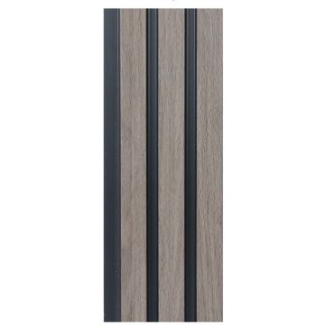 Декоративная панель My step (Май Стэп) Wall panels Светло-серый с черными вставками 2900х121,5х12,5 мм, MSP105