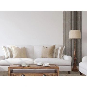 Декоративная панель My step (Май Стэп) Wall panels Светло-серый с черными вставками 2900х121,5х12,5 мм, MSP105