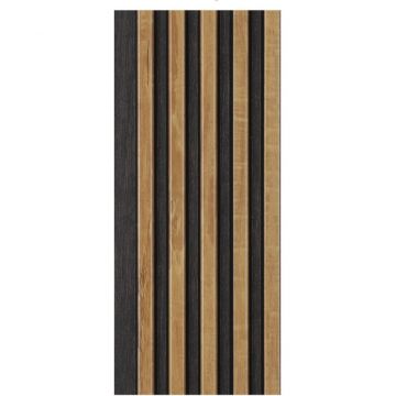 Декоративная панель My step (Май Стэп) Wall panels Светло-коричневый с темно-коричневыми вставками 2900х122х12 мм, MSP106