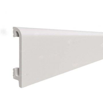 Плинтус напольный Alpine Floor (Альпин Флор) Tanle Валон Белый 2000х80х16.5 мм, TL018047