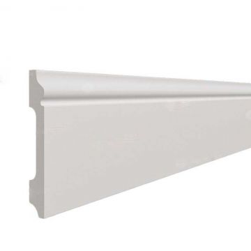 Плинтус напольный Alpine Floor (Альпин Флор) Tanle Эрсе Белый 2000х80х12 мм, TL018001