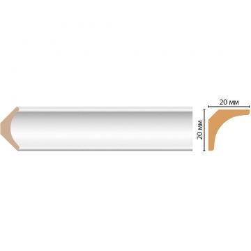 Плинтус потолочный Decomaster (Декомастер) 20х20х2400 мм D133-114