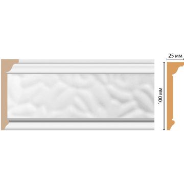Плинтус потолочный Decomaster (Декомастер) 100х25х2400 мм D215-114