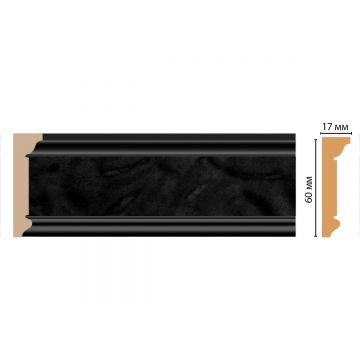 Плинтус потолочный Decomaster (Декомастер) 60х17х2400 мм D216-195