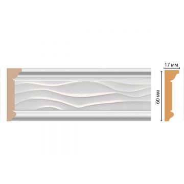 Плинтус потолочный Decomaster (Декомастер) 60х17х2400 мм D219-114