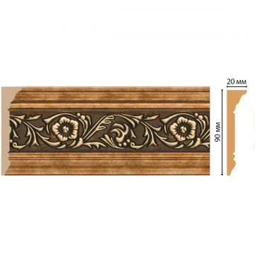 Плинтус потолочный Decomaster (Декомастер) 90х20х2400 мм D226-57