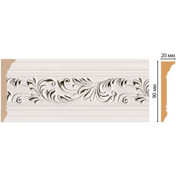 Плинтус потолочный Decomaster (Декомастер) 90х20х2400 мм D226-60