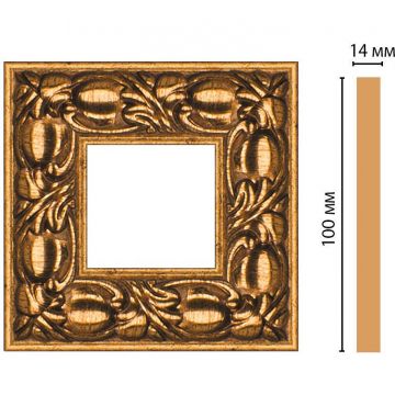 Вставка цветная Decomaster (Декомастер) 100х100х14 мм 157-2-58