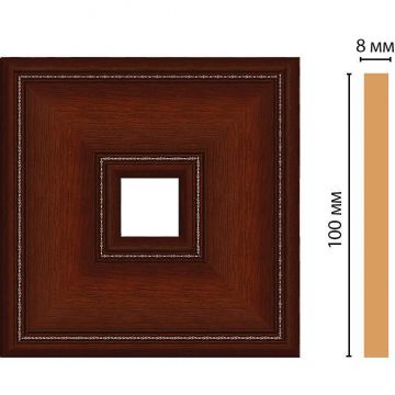 Вставка цветная Decomaster (Декомастер) 100х100х8 мм 187-2-52